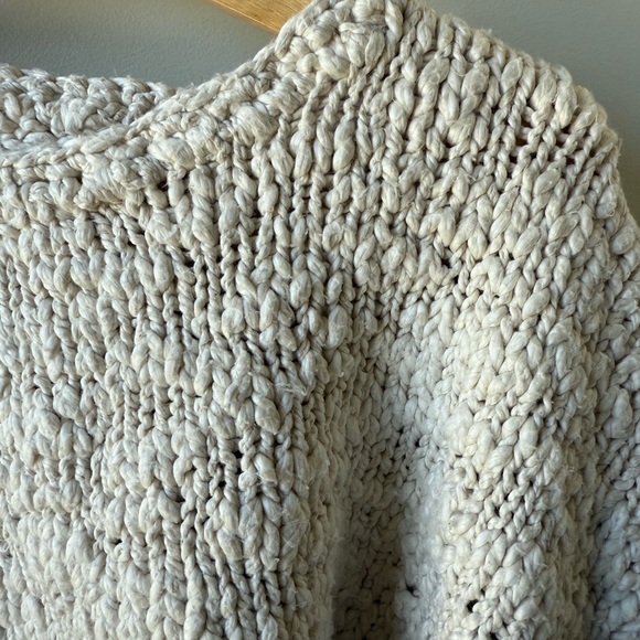 PILCRO Anthropologie Cozy Crew Neck Sweater Cropped Chunky Baggy Textured S - Picture 5 of 6